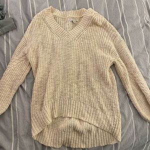 American eagle cream knit sweater